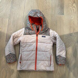 Patagonia Girls Insulated Puffer Mauve Hoody XS (7-8years) Excellent Condition